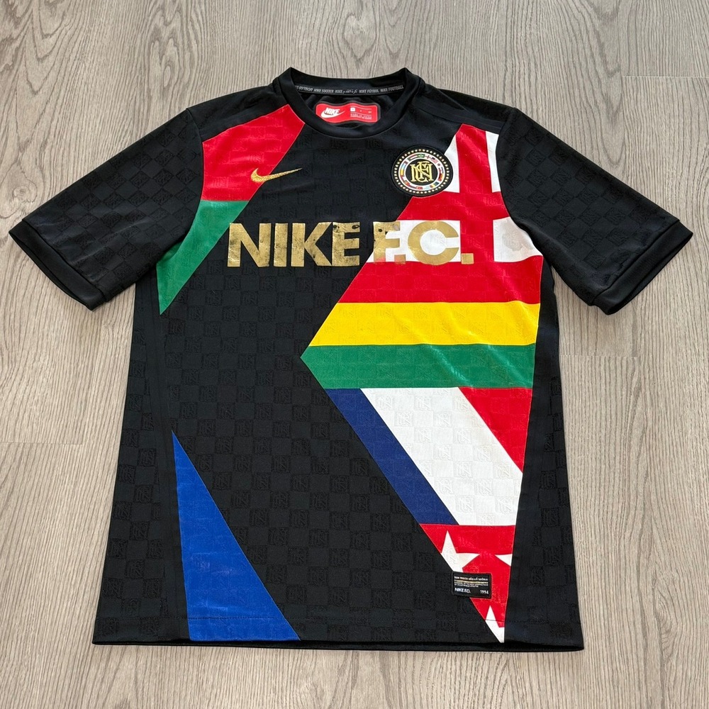 Nike F.C. World Football Club Training‎ Jersey Black Short Sleeve Mens Small